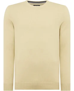 Tapered Fit Cotton Crew Neck Sweater