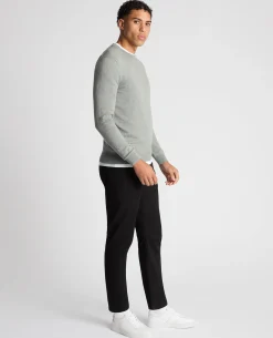 Tapered Fit Cotton Crew Neck Sweater
