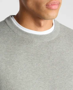 Tapered Fit Cotton Crew Neck Sweater