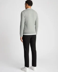 Tapered Fit Cotton Crew Neck Sweater