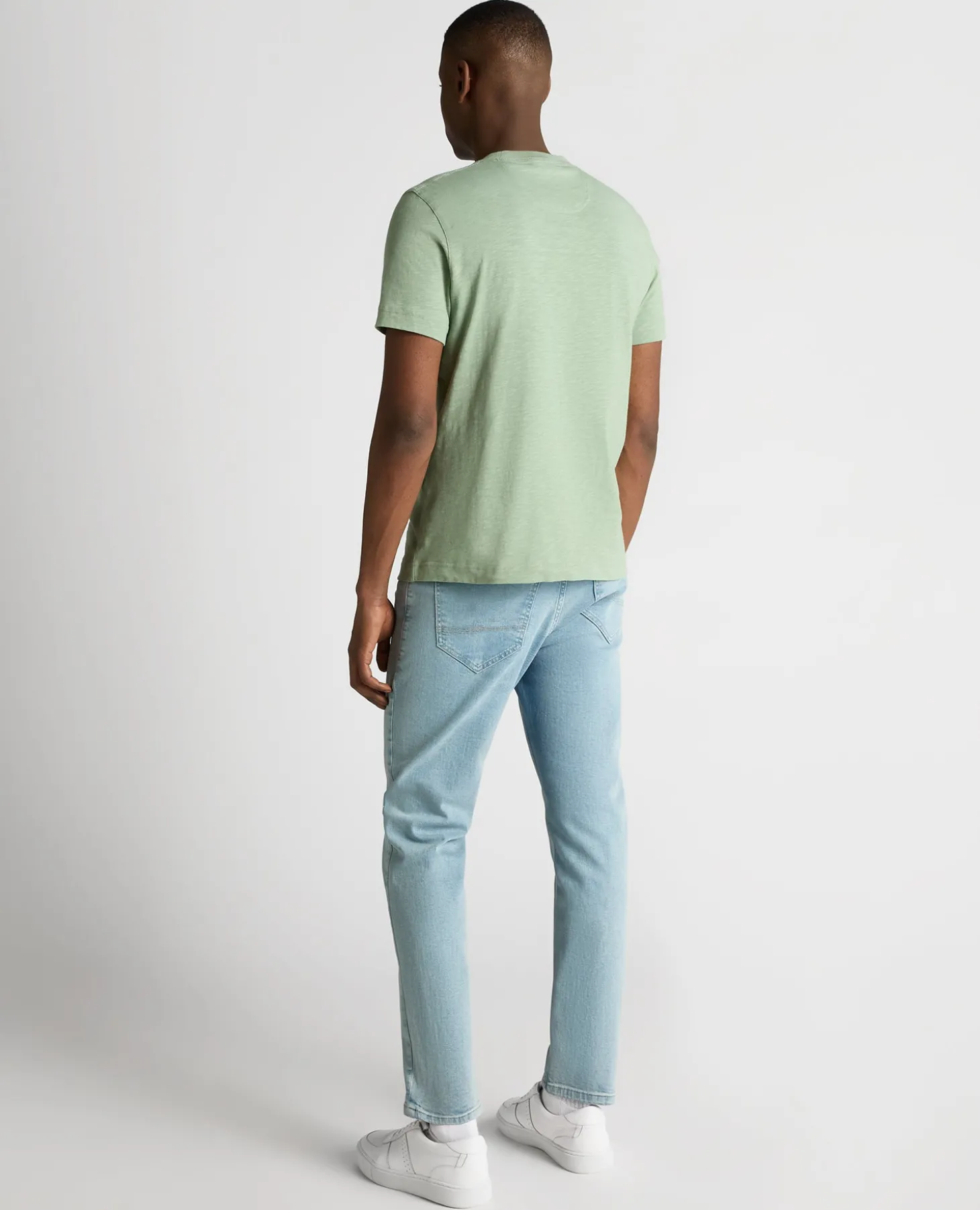 Tapered Fit Cotton Crew Neck Tee