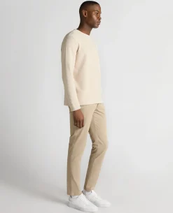 Tapered Fit Cotton Micro Waffle Sweatshirt