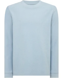 Tapered Fit Cotton Micro Waffle Sweatshirt