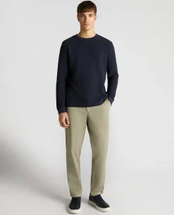 Tapered Fit Cotton Micro Waffle Sweatshirt