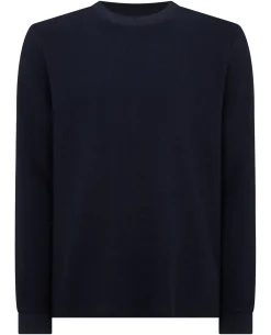 Tapered Fit Cotton Micro Waffle Sweatshirt