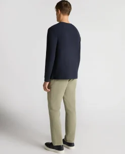 Tapered Fit Cotton Micro Waffle Sweatshirt