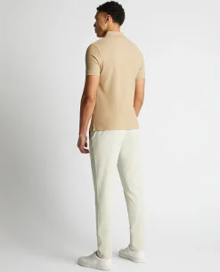 Tapered Fit Cotton Pique Polo Shirt