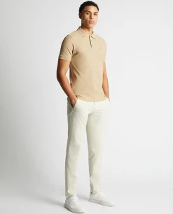 Tapered Fit Cotton Pique Polo Shirt