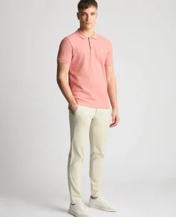 Tapered Fit Cotton Pique Polo Shirt