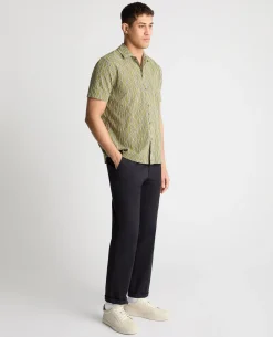 Tapered Fit Cotton Print Shirt