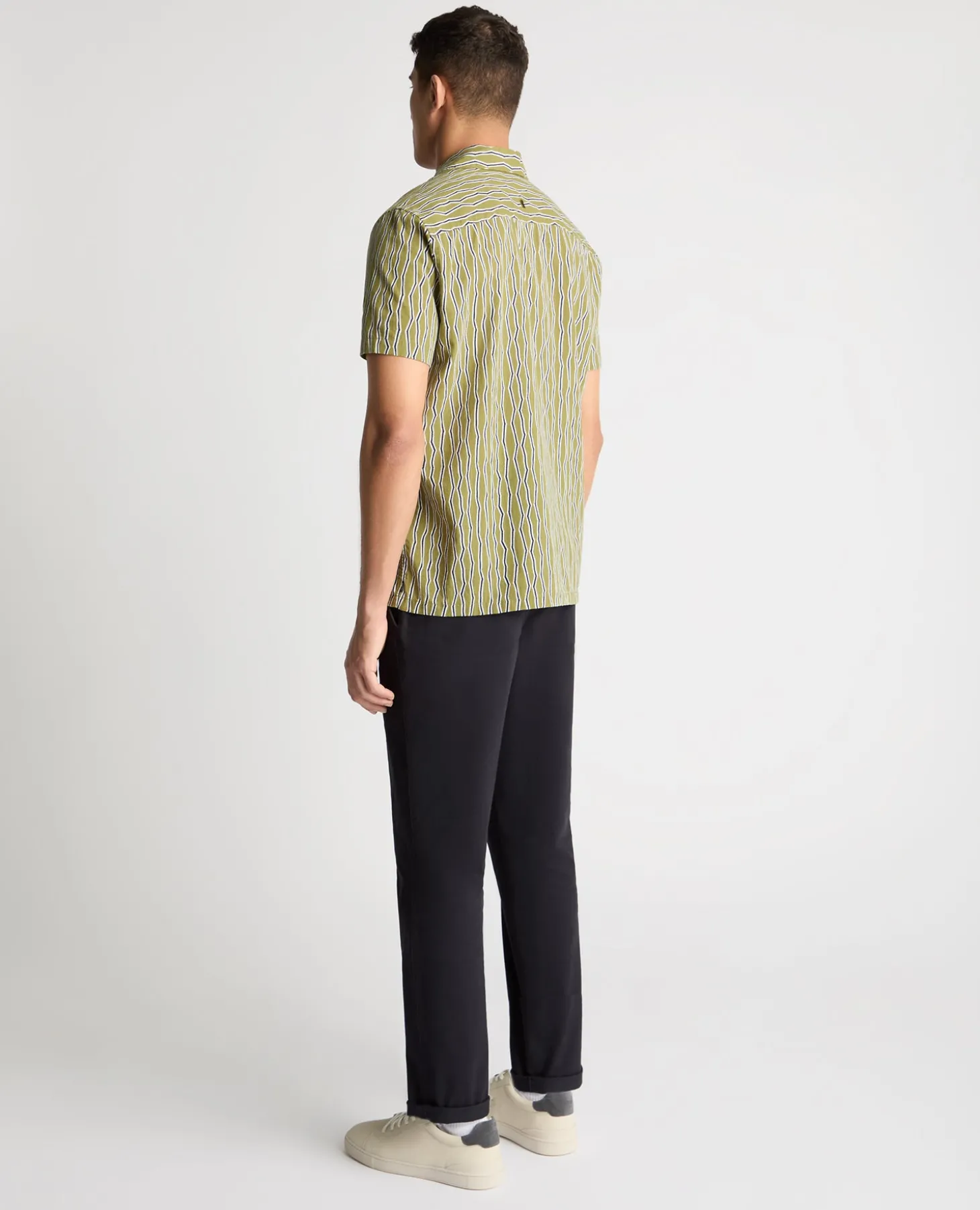 Tapered Fit Cotton Print Shirt