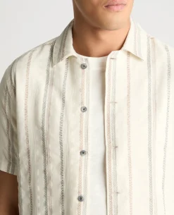 Tapered Fit Cotton Print Shirt
