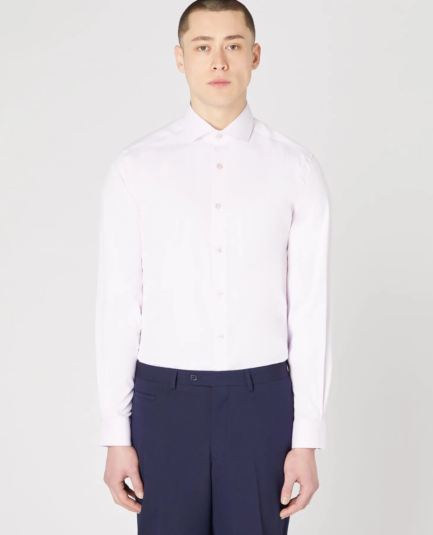 Tapered Fit Cotton Stretch Shirt