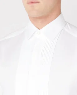 Tapered Fit Cotton-Blend Dress Shirt