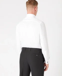 Tapered Fit Cotton-Blend Dress Shirt