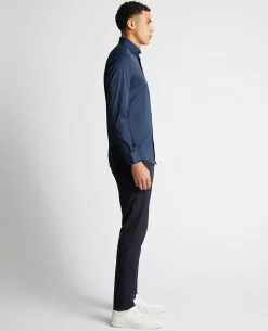 Tapered Fit Cotton-Blend Stretch Shirt