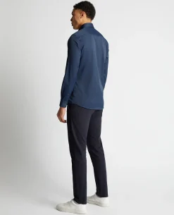 Tapered Fit Cotton-Blend Stretch Shirt