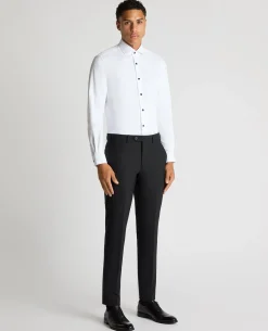 Tapered Fit Cotton-Blend Stretch Shirt