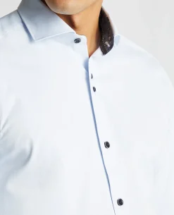 Tapered Fit Cotton-Blend Stretch Shirt