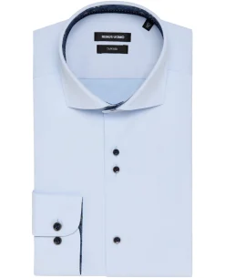 Tapered Fit Cotton-Blend Stretch Shirt