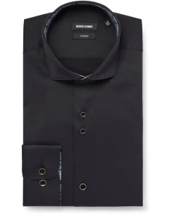 Tapered Fit Cotton-Blend Stretch Shirt