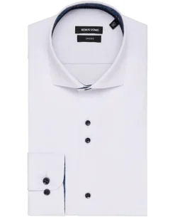 Tapered Fit Cotton-Blend Stretch Shirt