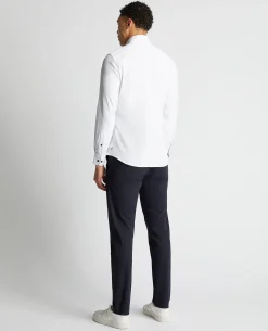 Tapered Fit Cotton-Blend Stretch Shirt