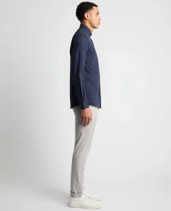 Tapered Fit Cotton-Linen Blend Shirt