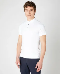 Tapered Fit Cotton-Stretch Polo Shirt