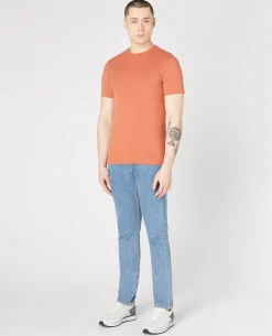 Tapered Fit Cotton-Stretch T-Shirt
