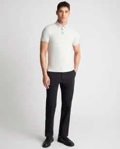 Tapered Fit Cotton-Stretch Polo Shirt