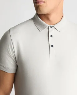 Tapered Fit Cotton-Stretch Polo Shirt