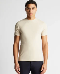 Tapered Fit Cotton-Stretch T-Shirt