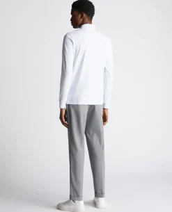 Tapered Fit Cotton-Stretch Polo Shirt