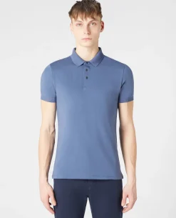 Tapered Fit Cotton-Stretch Polo Shirt