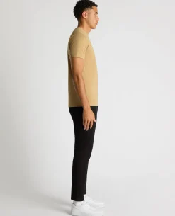 Tapered Fit Cotton-Stretch T-Shirt