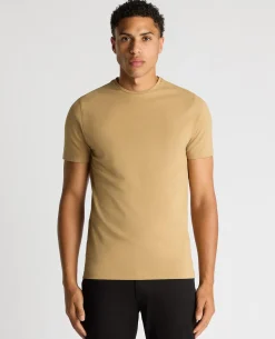 Tapered Fit Cotton-Stretch T-Shirt