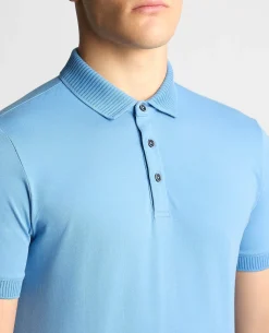 Tapered Fit Cotton-Stretch Polo Shirt