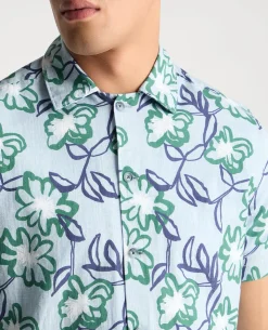 Tapered Fit Floral Patterned Shirt