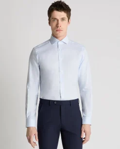 Tapered Fit French Front Cotton Shirt