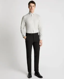 Tapered Fit French Front Cotton Shirt