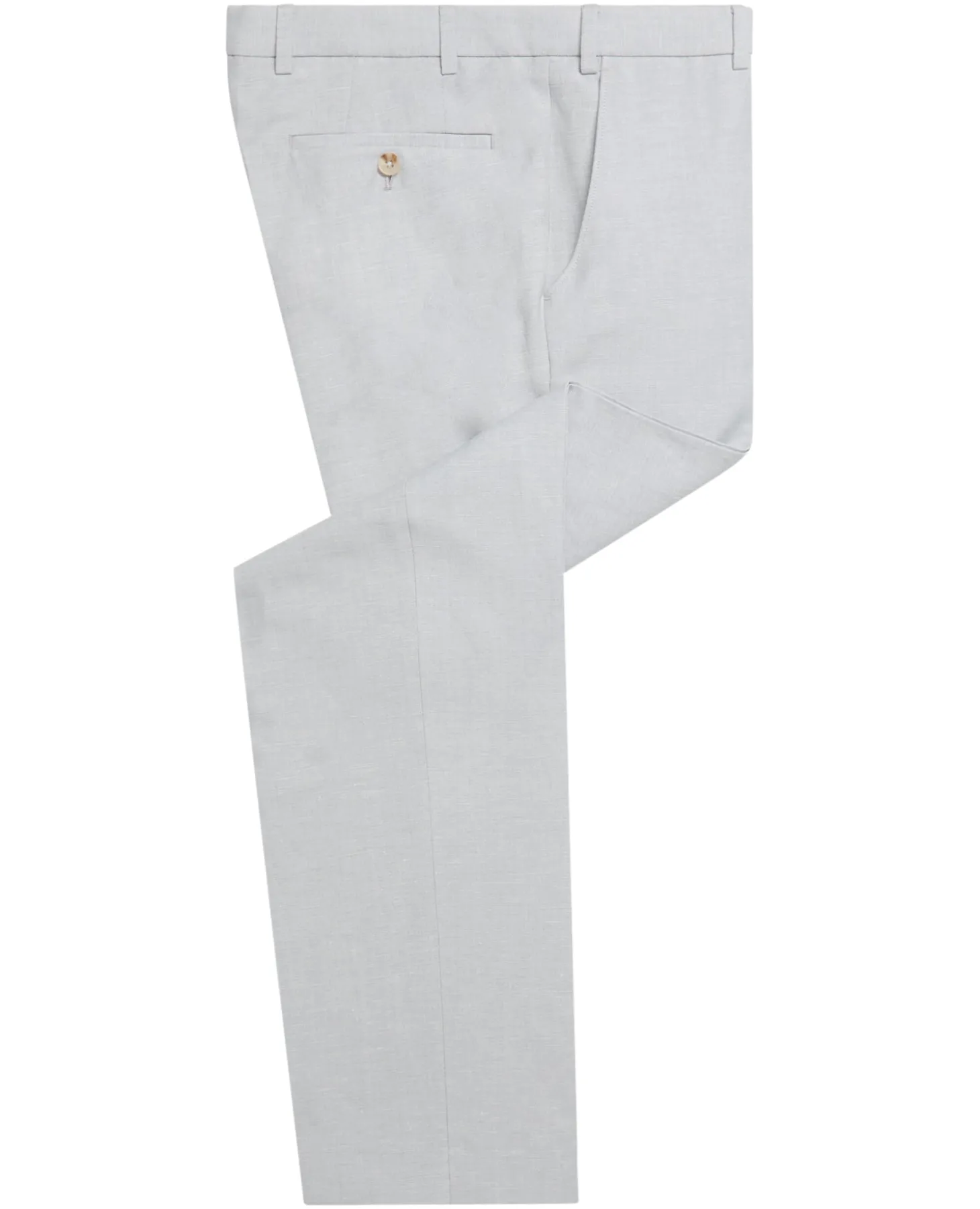 Tapered Fit Linen-Blend Formal Trousers