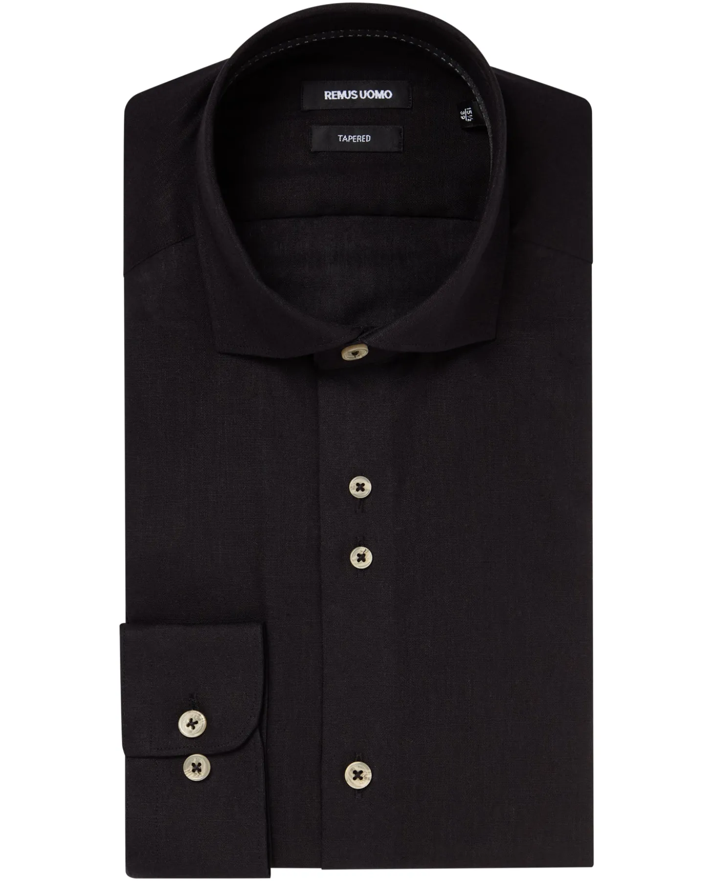 Tapered Fit Linen-Blend Shirt