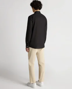 Tapered Fit Linen-Blend Shirt