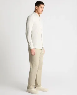 Tapered Fit Linen-Blend Shirt