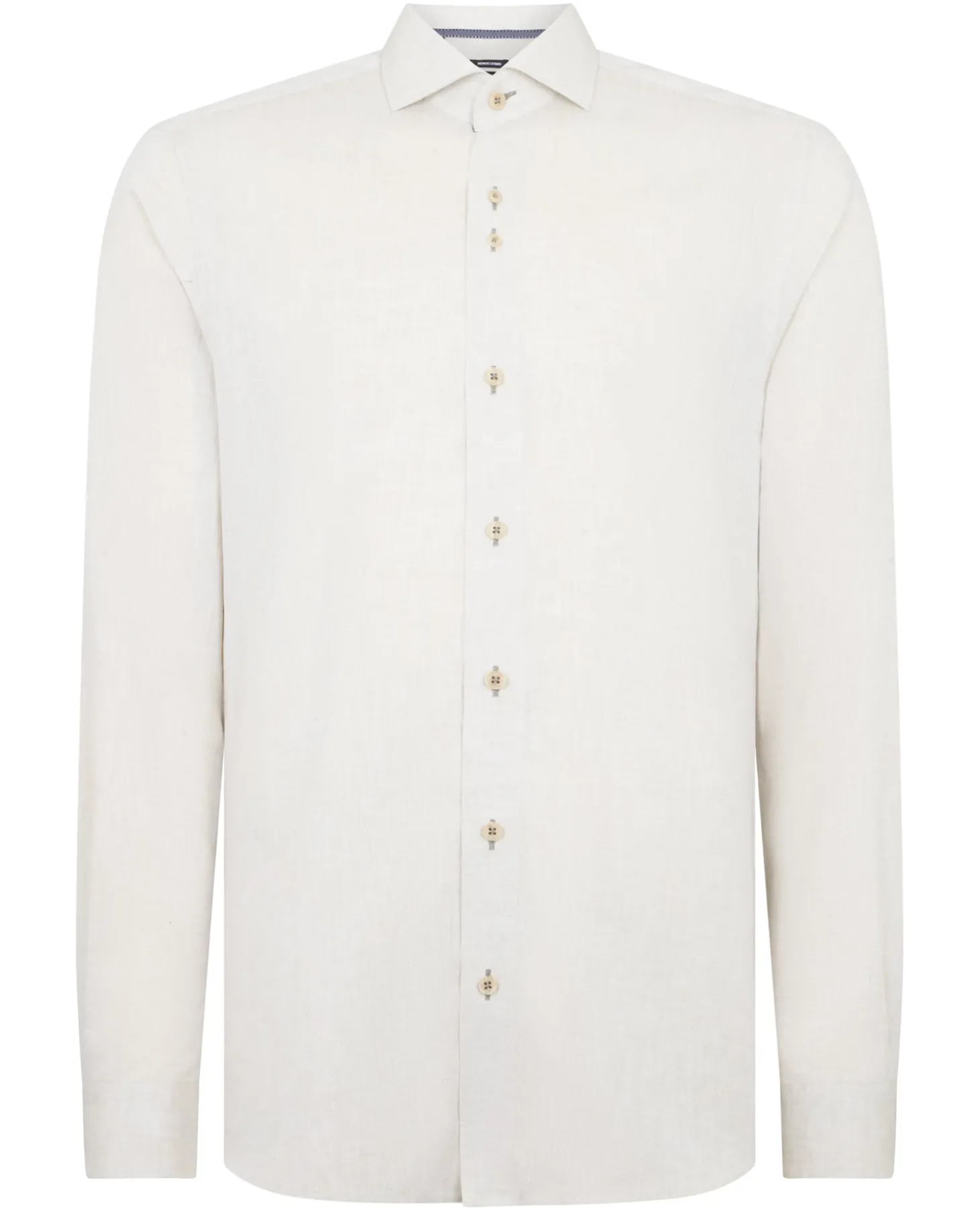 Tapered Fit Linen-Blend Shirt