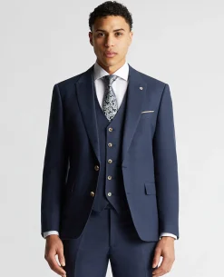 Tapered Fit Linen-Blend Suit