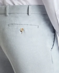 Tapered Fit Linen-Blend Suit Trousers