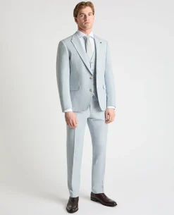 Tapered Fit Linen-Blend Suit