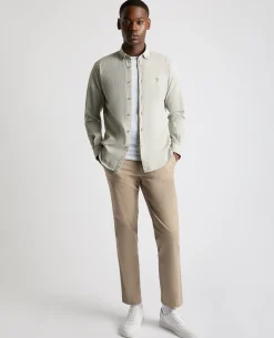 Tapered fit oxford cotton shirt